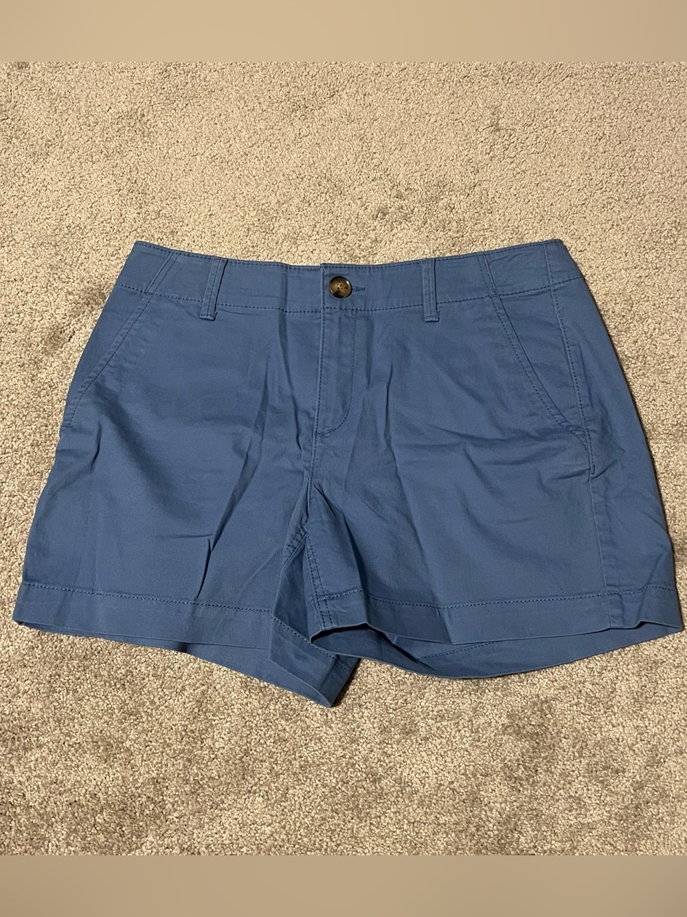 LOFT Washed Blue Tailored Bermuda Shorts